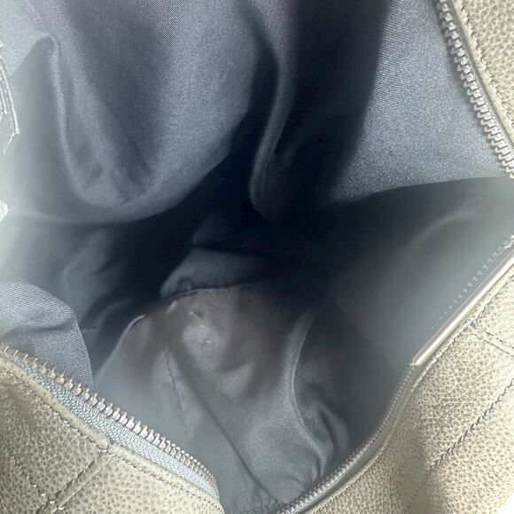 Elliott Lucca Gray Leather Slouchy Hobo Shoulder Bag Crossbody Large - Picture 12 of 15